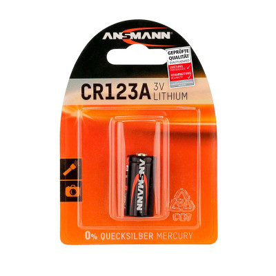 Litiumbatteri Ansmann CR123A  Litiumbatteri Ansmann CR123A