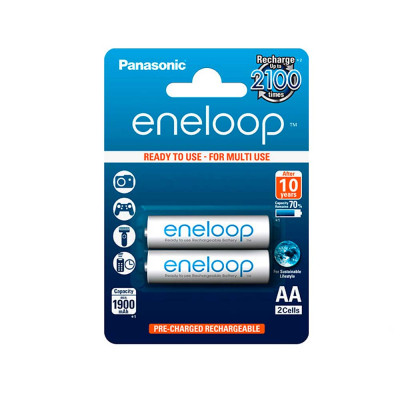 Laddningsbart batteri Eneloop AA 1900 mAh, 2 st