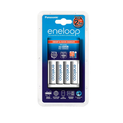Smartladdare Eneloop 4xAA 1900 mAh