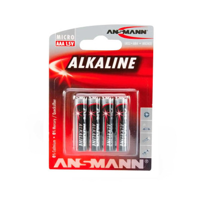 Alkaliskt batteri Ansmann Red, AAA 