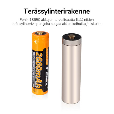 Laddningsbart batteri Fenix ARB-L18-2600 18650 - UTGÅTT
