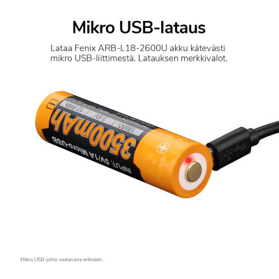 Laddningsbart batteri Fenix ARB-L18-3500U USB