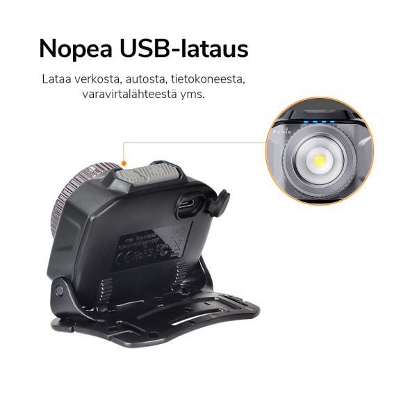 Pannlampa Fenix HL40R, 600 lm - UTGÅT