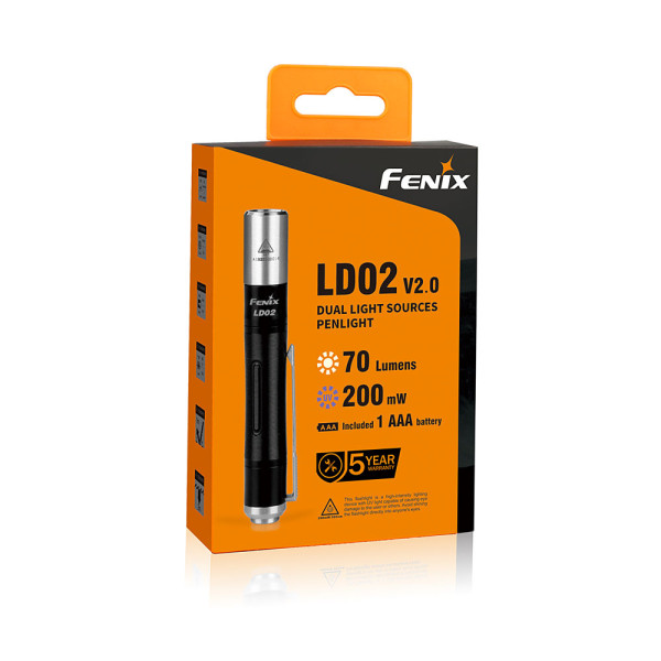 UV-lampa Fenix LD02 V2 CRI, 100 lm