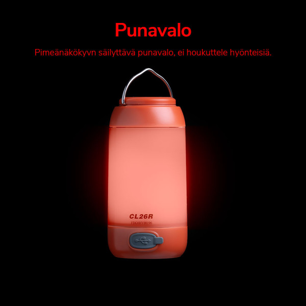 Laddbar LED-lykta Fenix CL26R Oliv, 400 lm