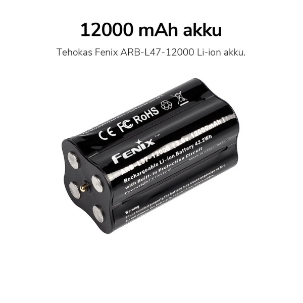 Sökljus Fenix LR40R, 12000 lm -  UTGÅTT