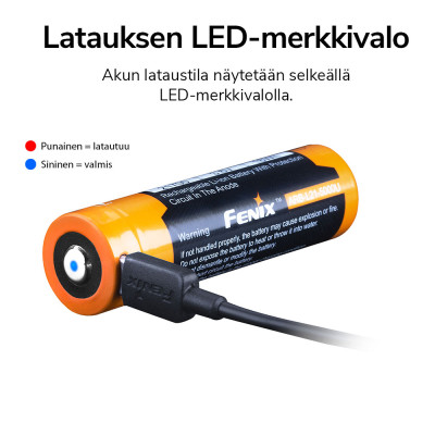 Laddningsbart batteri Fenix ARB-L21-5000U 21700 USB