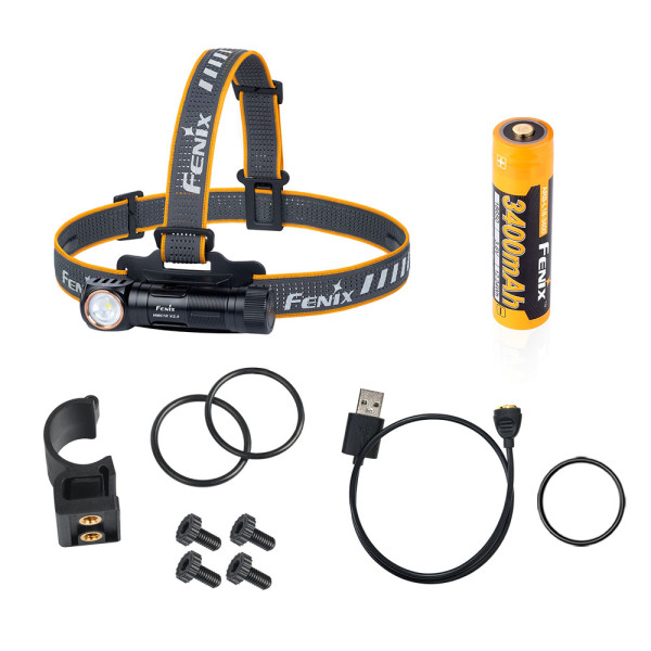 Hjälmlampa Fenix HM61R V2.0 med HM-10 hjälmfäste, 1600 lm 