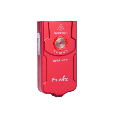 Nyckelringslampa Fenix E03R V2.0 RÖD, 500 lm - UTGÅT