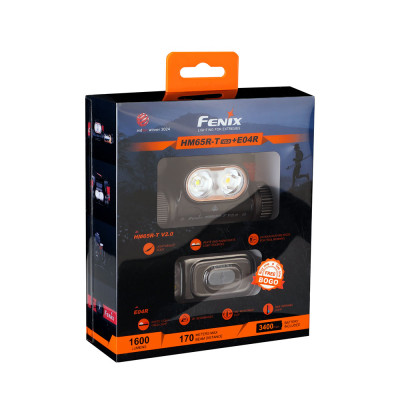 Pannlampa Fenix HM65R-T V2.0 + E04R Bundle