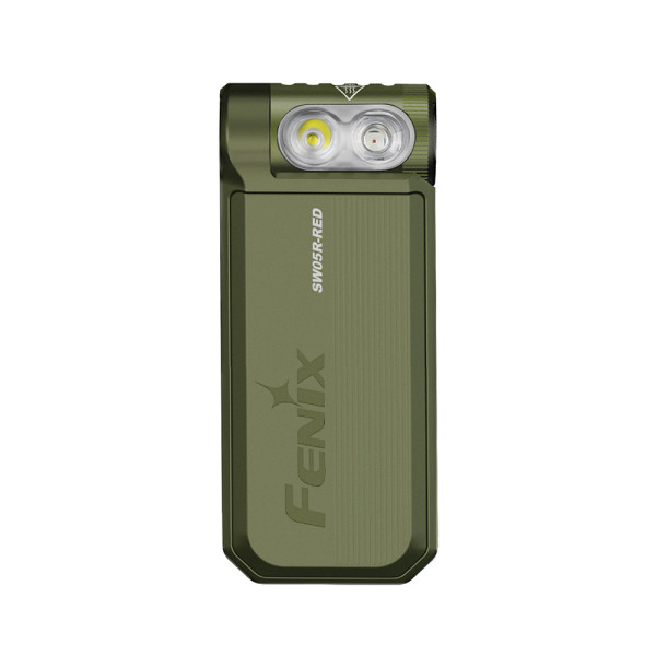 Ficklampa/klämlampa Fenix SW05R RED MIL-grön, 150 lm