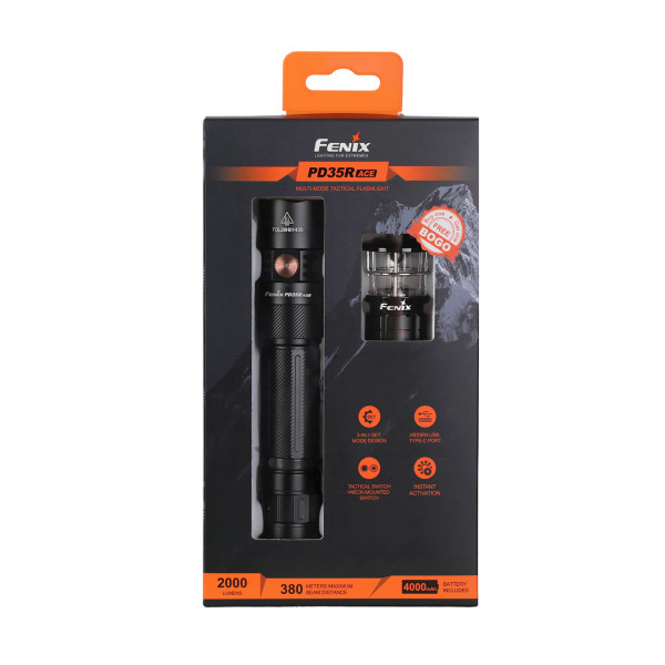 Ficklampa PD35R ACE, 2000 lm + CL01 minilykta