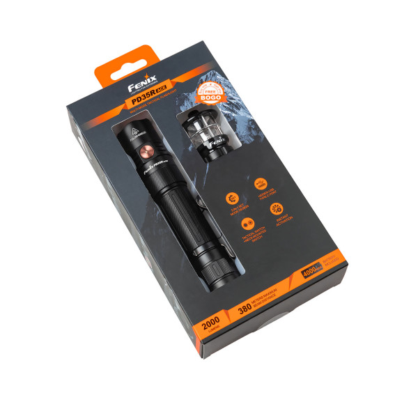 Ficklampa PD35R ACE, 2000 lm + CL01 minilykta