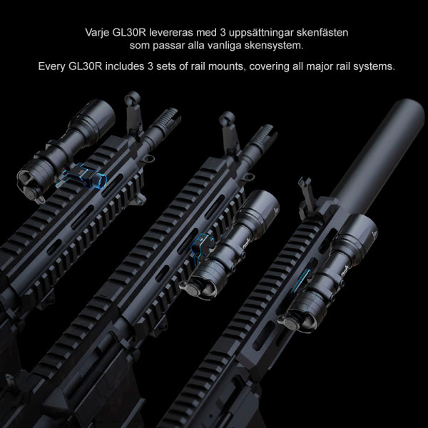 Fenix GL30R weapon light, 800 lm