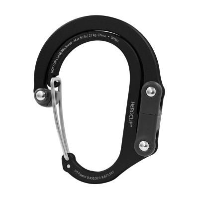 HEROCLIP Carabiner Small, Stealth Black