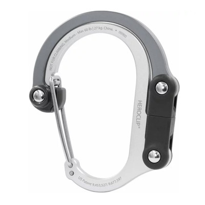 HEROCLIP Carabiner Medium, Grey - DISCONTINUED